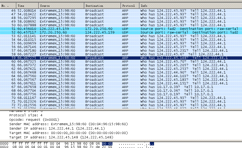 广电网抓包截图疯狂ARP