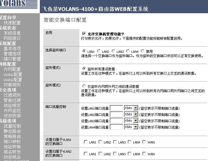 路由交换端口配置图